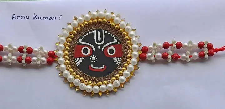 A handmade rakhi made by a student for Indian Army soldiers